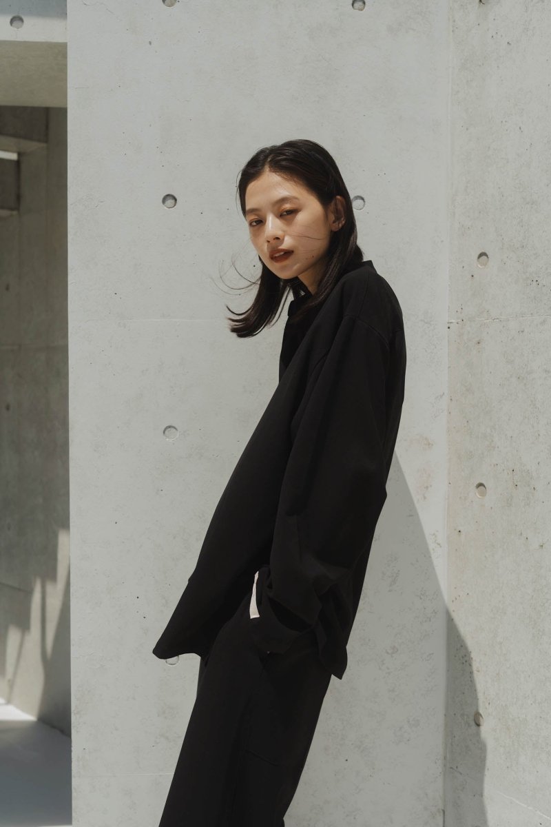 label keyneck tops(unisex)/black | KNUTH MARF