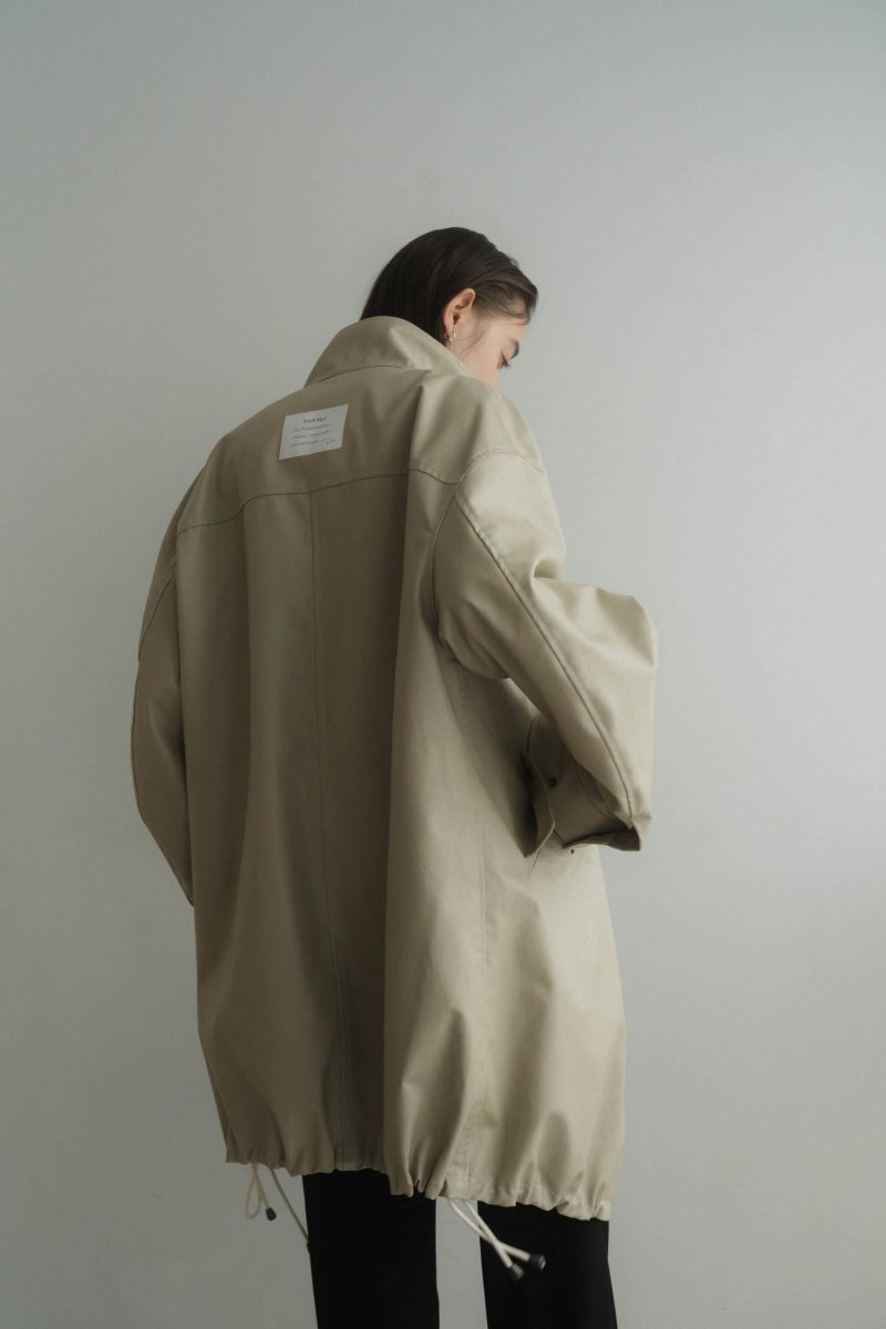 label leather jacket/sandbeige