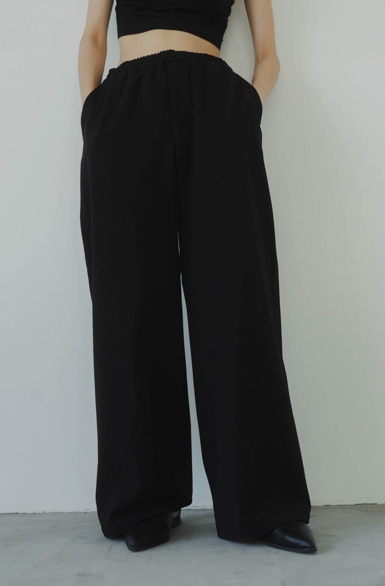 label loose pants(unisex)/black - KNUTH MARF