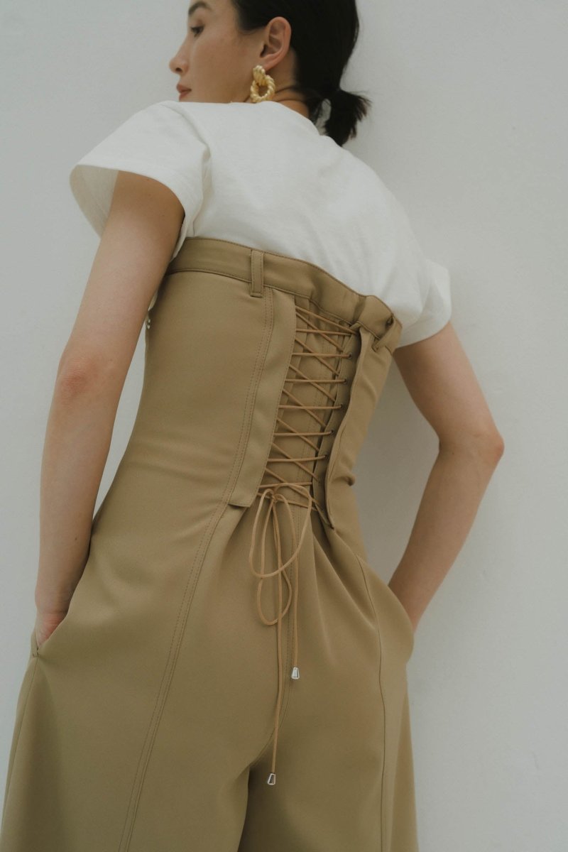 lace up all in one/beige | KNUTH MARF