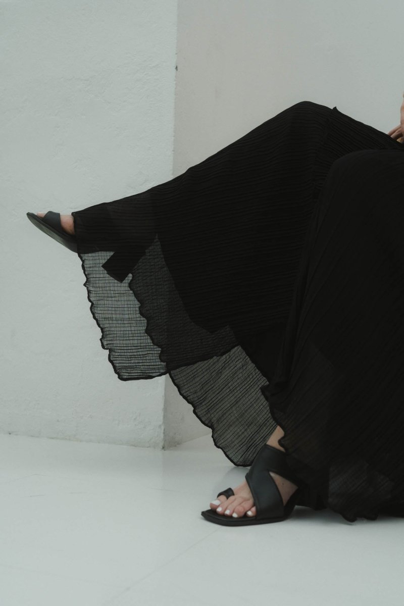layered pleats onepiece/black - KNUTH MARF