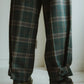 loose slacks pants/checkgreen - KNUTH MARF