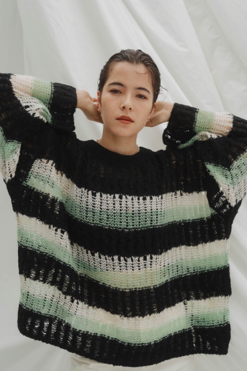 代引き・同梱不可 KnuthMarf pattern knit mermaid black | www