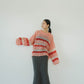 low gauge border knit/pink - KNUTH MARF