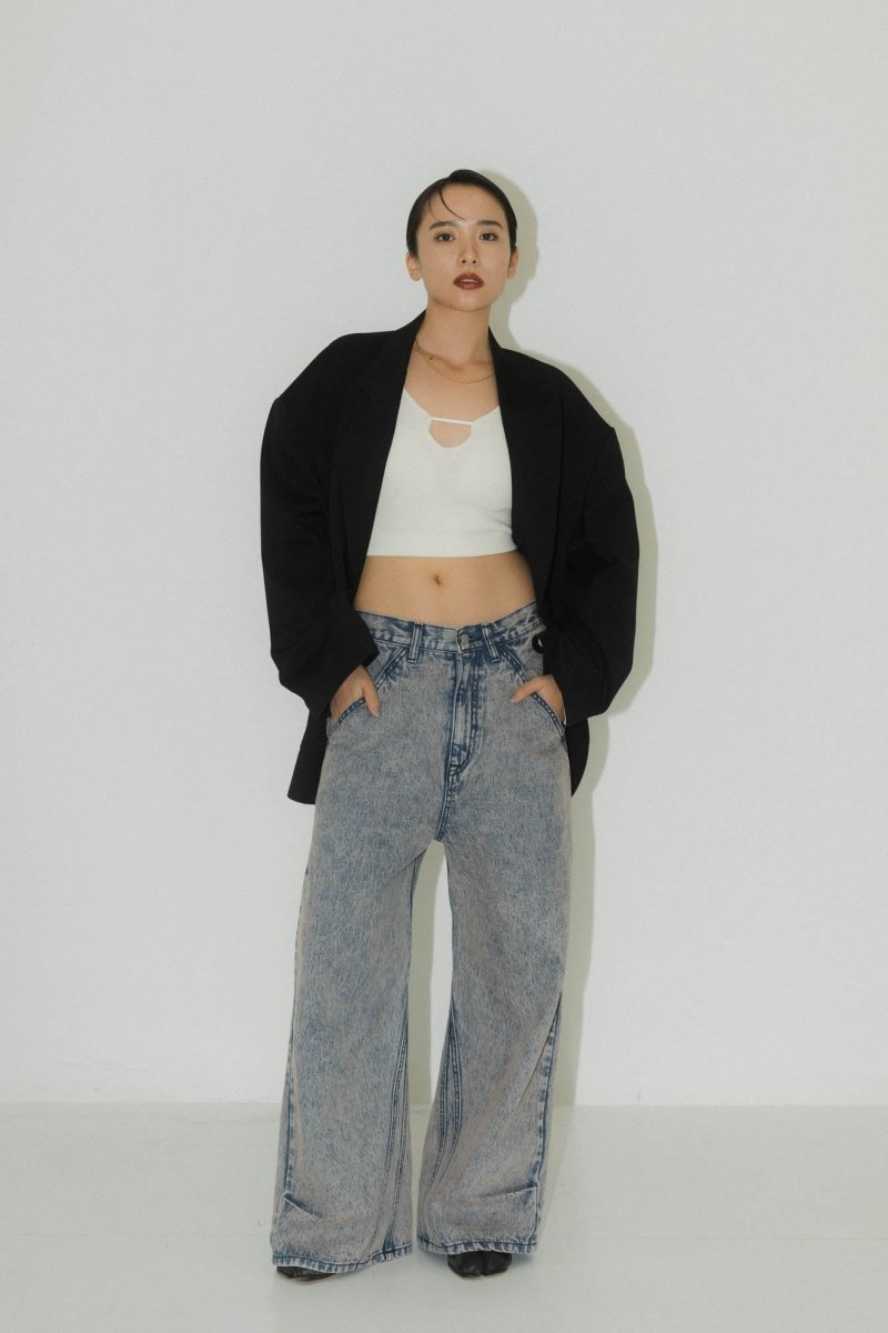 low rise denim pants(unisex)/4color - KNUTH MARF