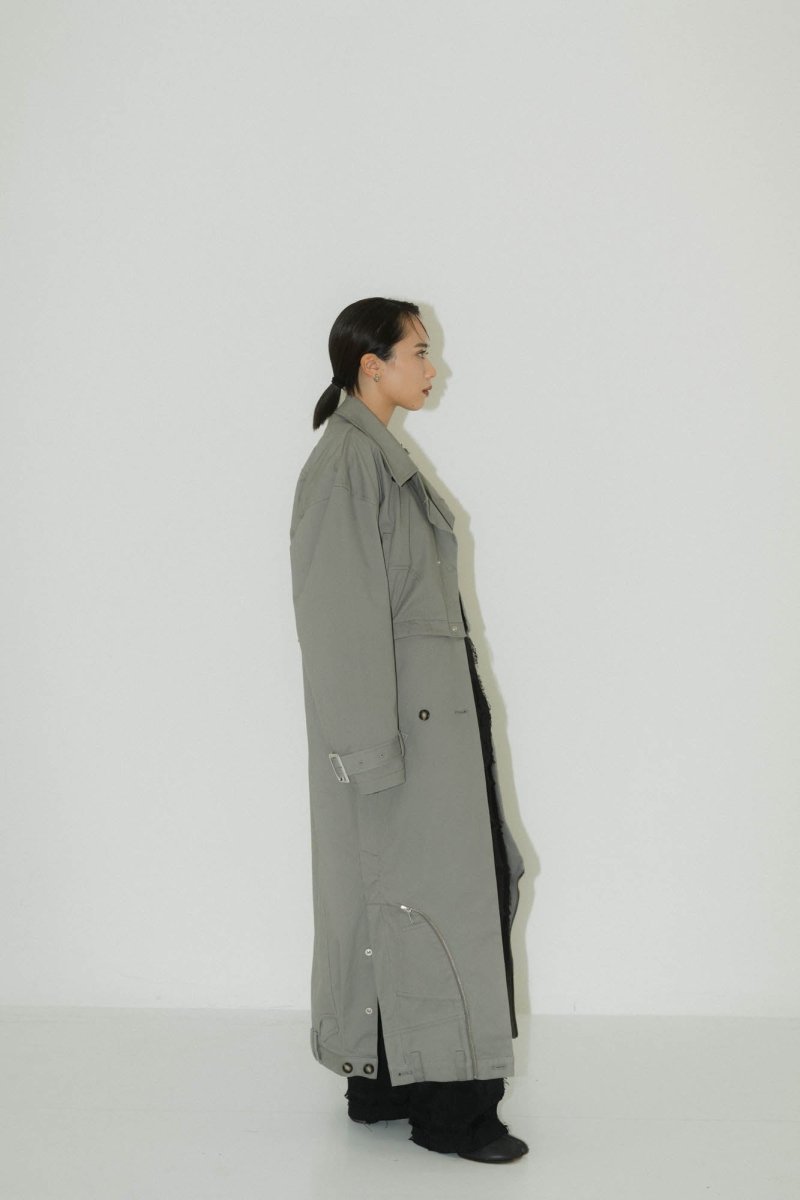 many way trench coat/gray