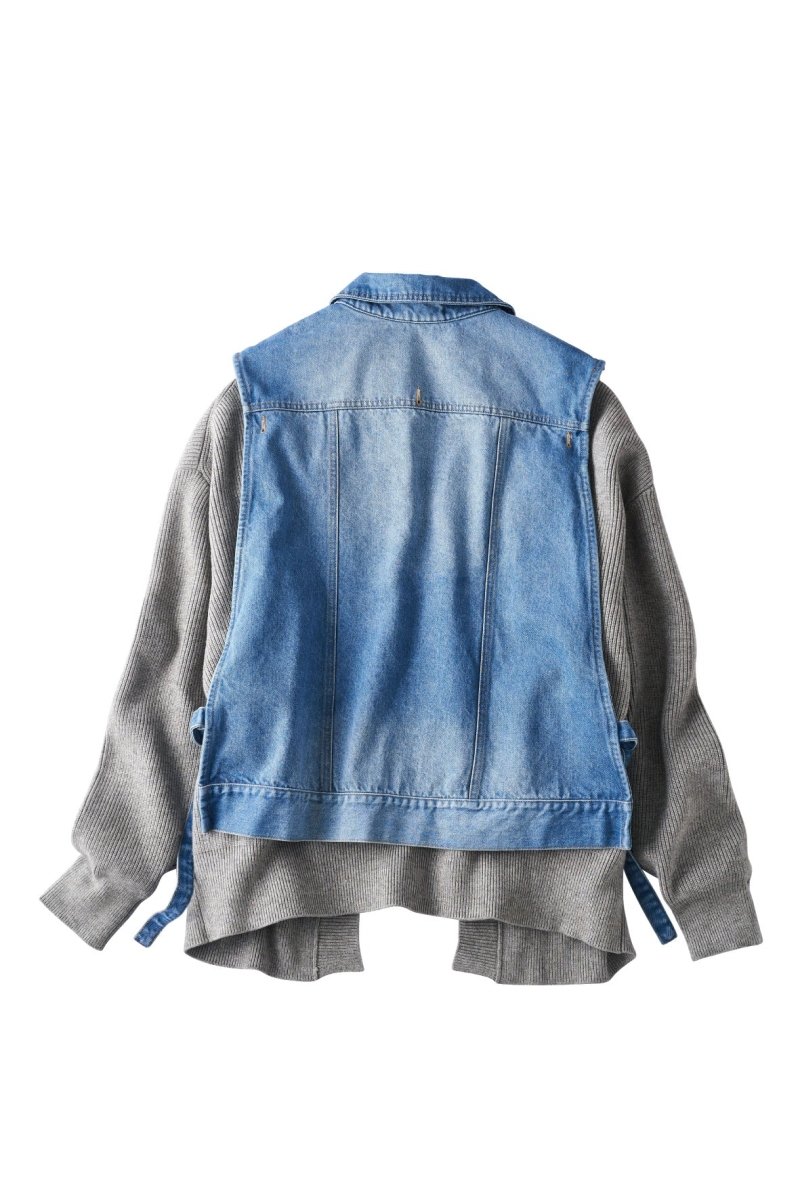 manyway denim jacket cardigan/bluegray | KNUTH MARF