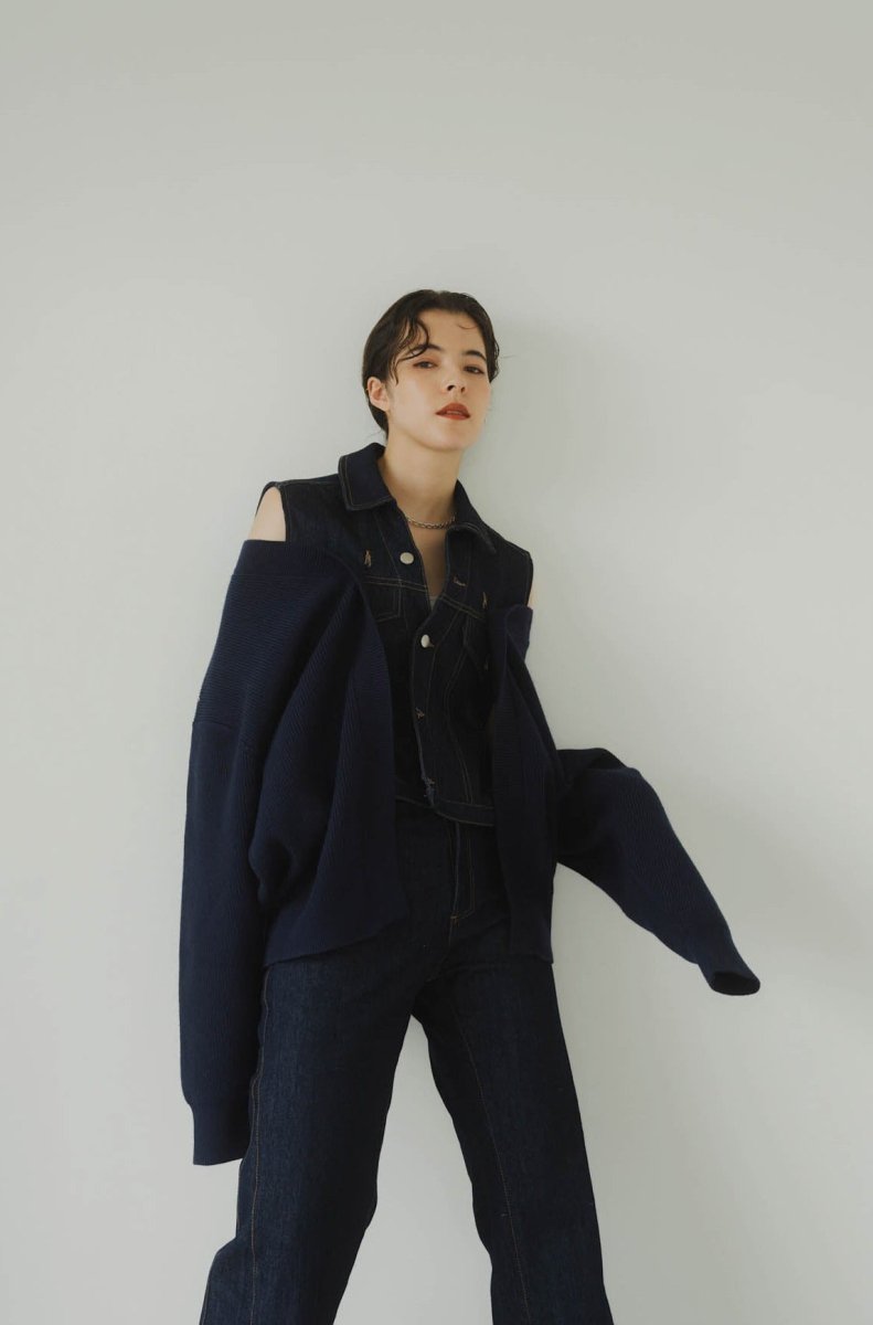 manyway denim jacket cardigan/indigonavy | KNUTH MARF