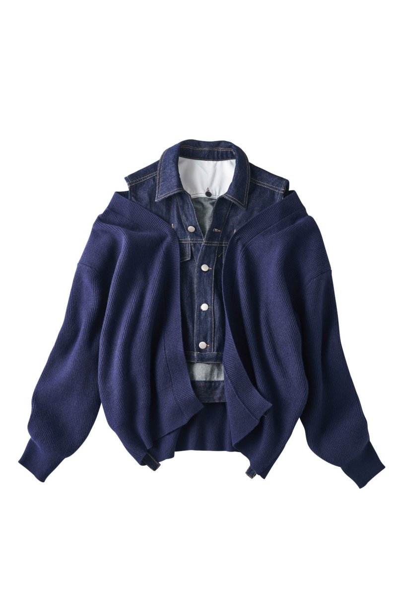 manyway denim jacket cardigan/indigonavy | KNUTH MARF