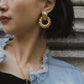 metal design pierced earrings - KNUTH MARF