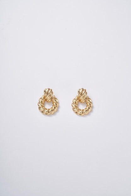 metal design pierced earrings - KNUTH MARF