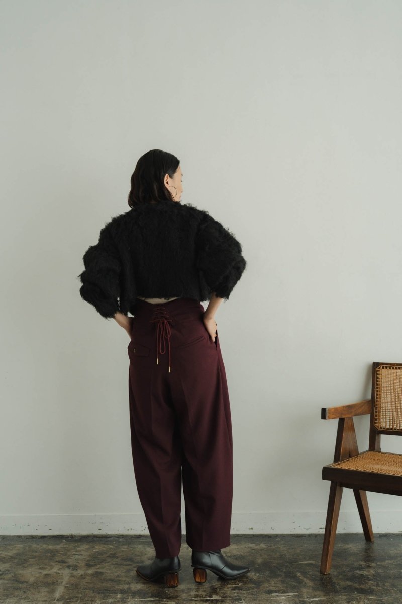 minimal shaggy cardigan/black | KNUTH MARF