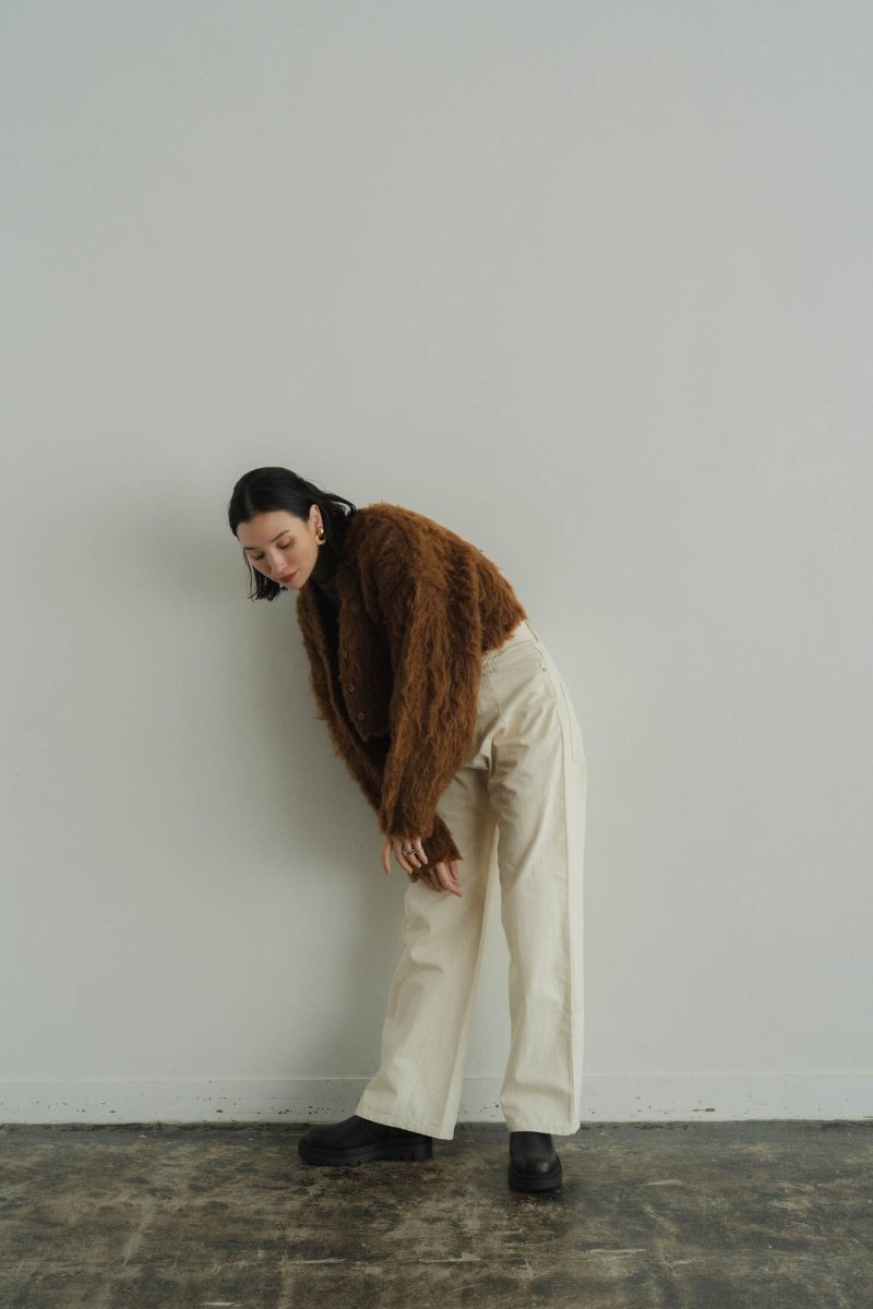 minimal shaggy cardigan/brown | KNUTH MARF