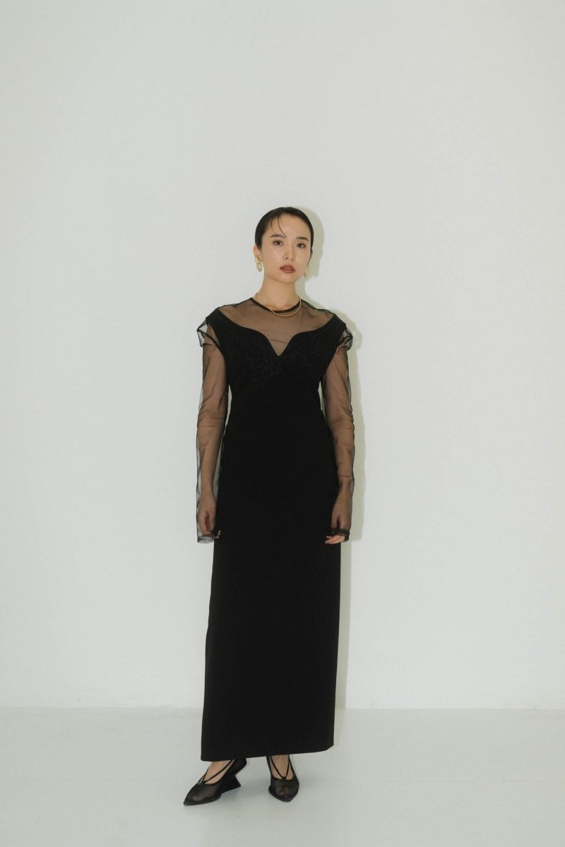 off shoulder design one piece/black | KNUTH MARF