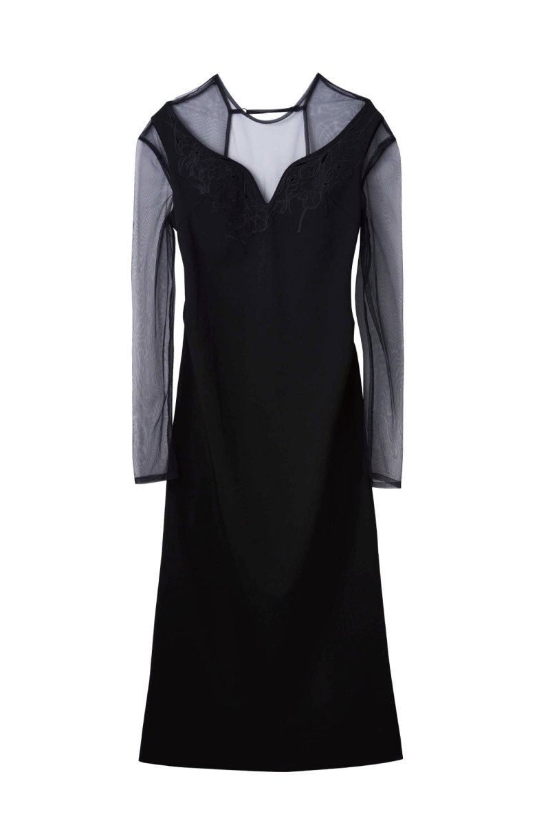 off shoulder design one piece/black | KNUTH MARF