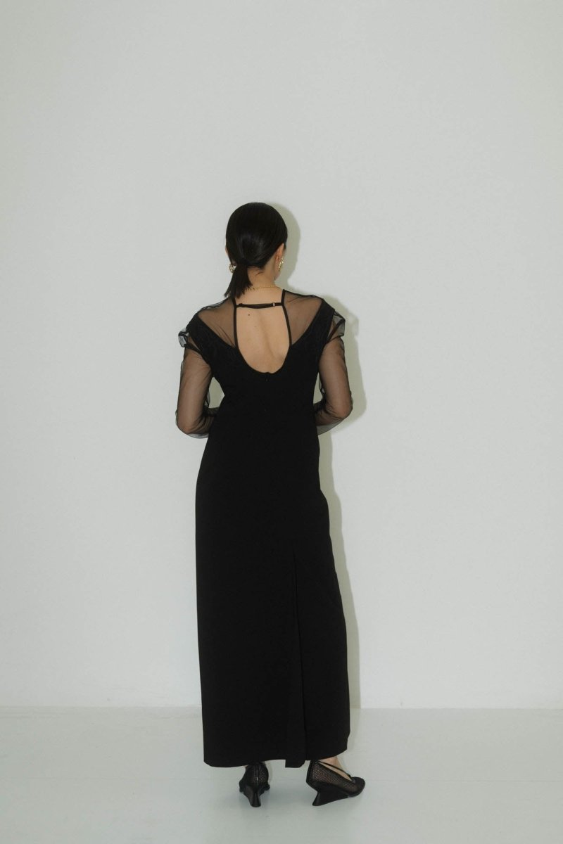 off shoulder design one piece/black | KNUTH MARF