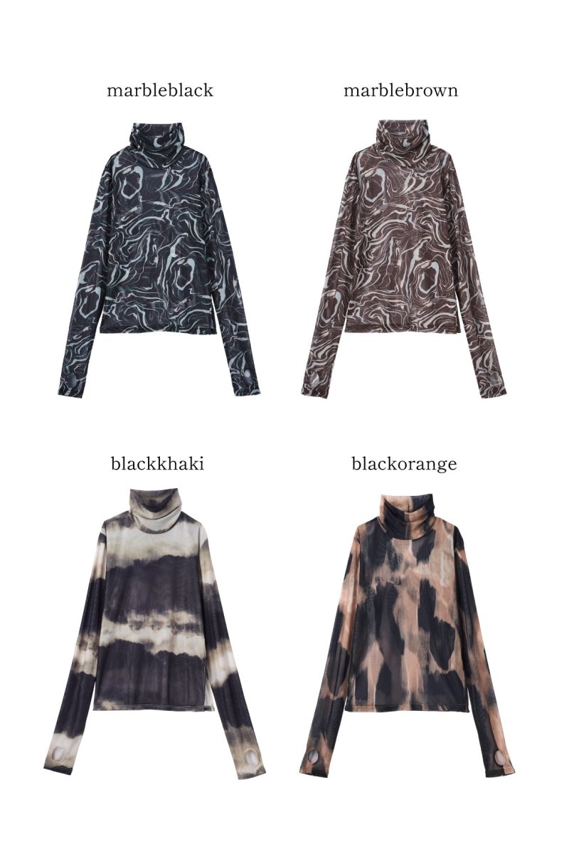 paint sheer high neck tops/4color | KNUTH MARF