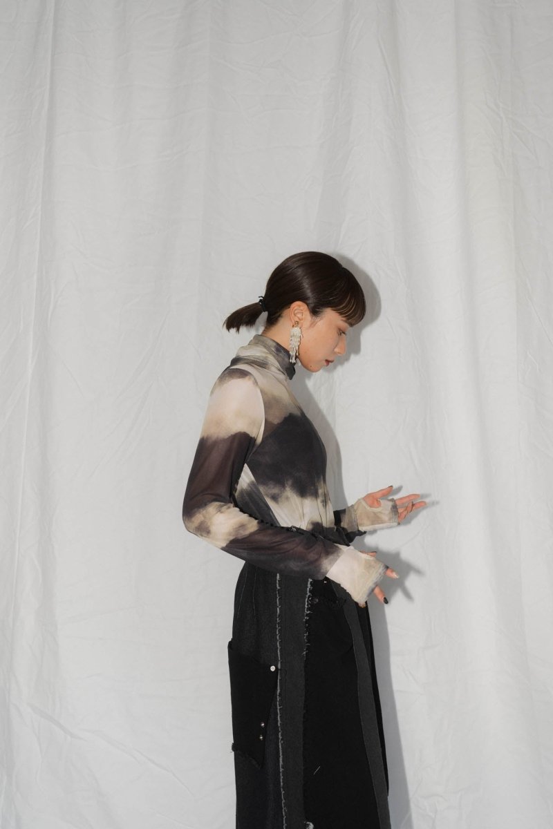 paint sheer high neck tops/4color - KNUTH MARF
