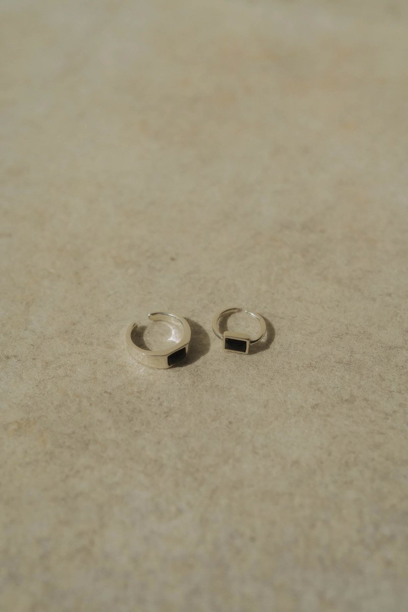 pair stone pinkie ring/silver925 - KNUTH MARF