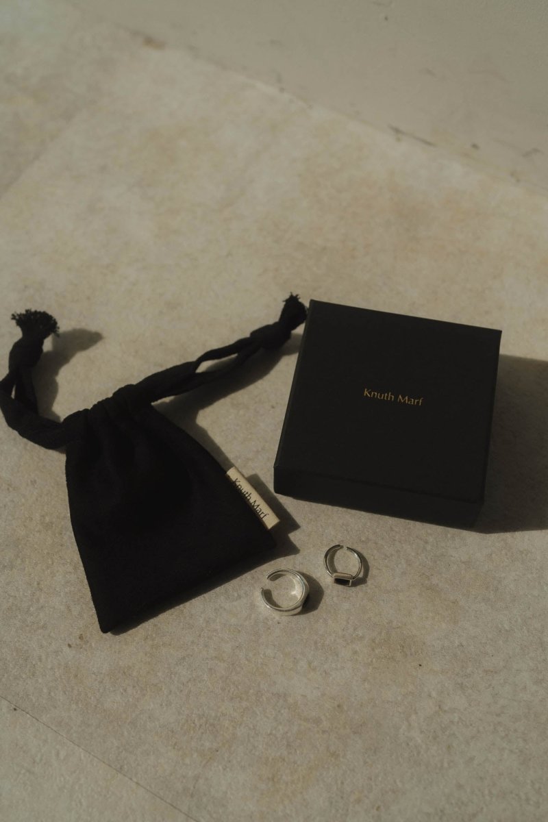 pair stone pinkie ring/silver925 - KNUTH MARF
