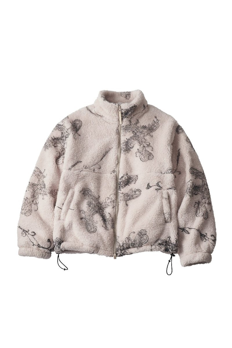 paisley pattern fleece(unisex)/ivory | KNUTH MARF