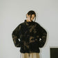 paisley pattern fleece(unisex)/navy - KNUTH MARF
