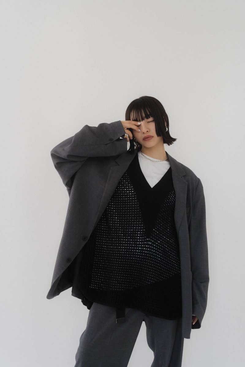 relax tailored jacket(unisex)/darkgray - KNUTH MARF