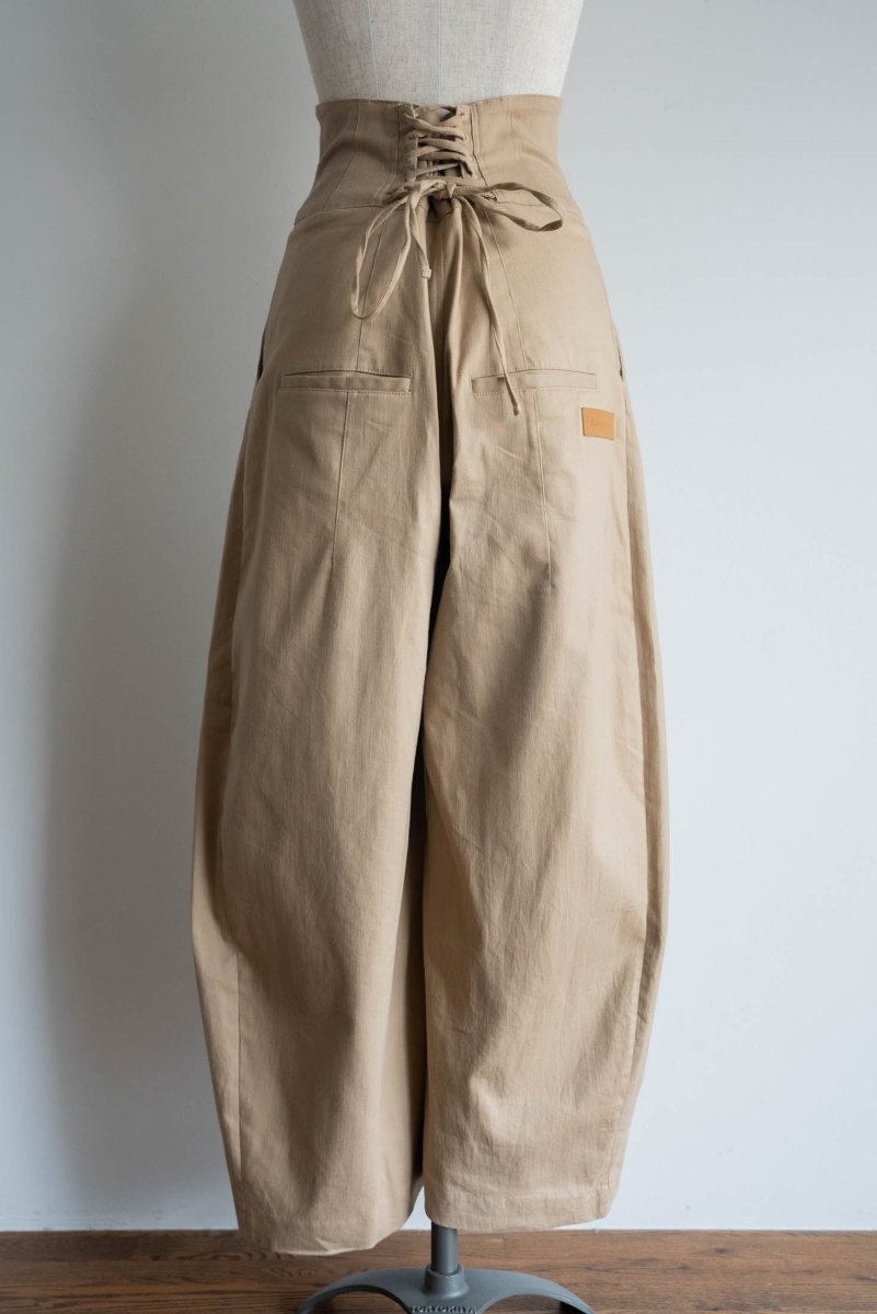high waist lace up pants/2color | KNUTH MARF