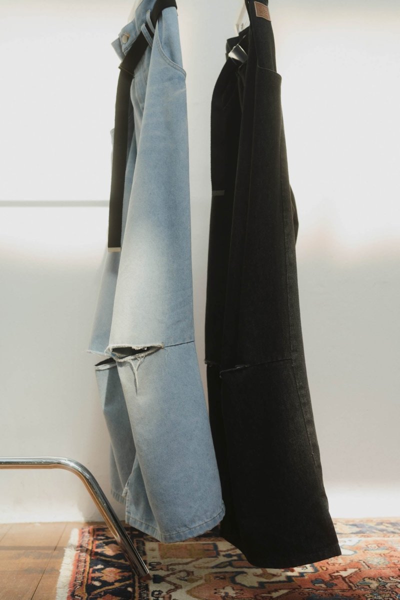 ripped buggy denim pants/2color - KNUTH MARF