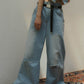 ripped buggy denim pants/2color - KNUTH MARF