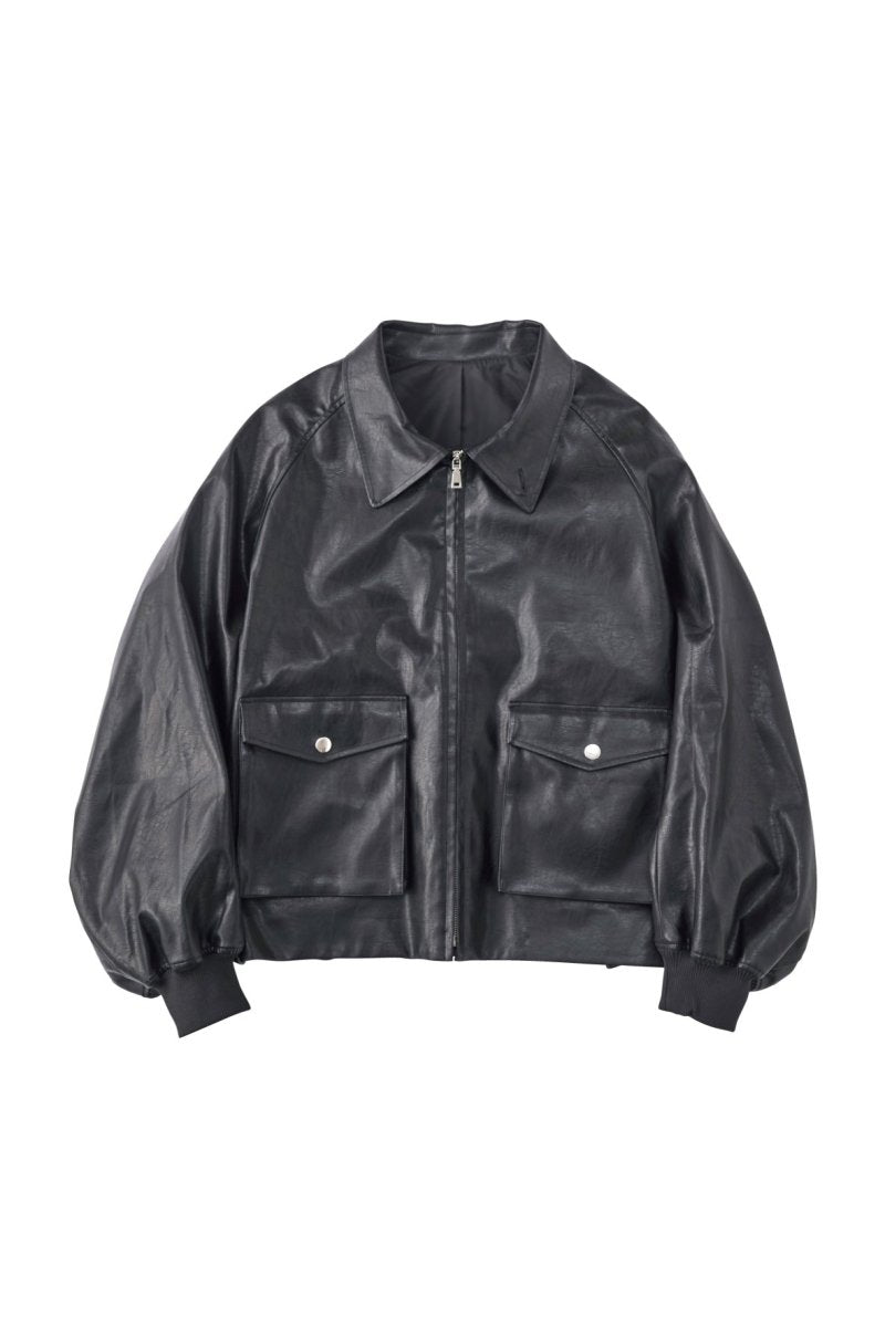 round sleeve flight jacket