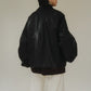 round sleeve flight jacket(unisex)/leather - KNUTH MARF
