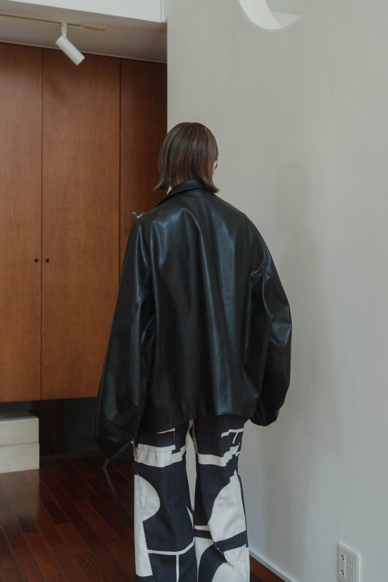 round sleeve flight jacket(unisex)/leather | KNUTH MARF