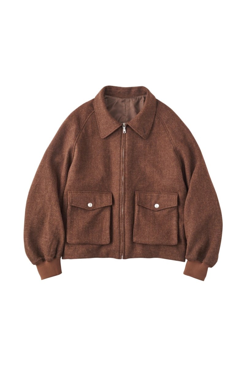 round sleeve flight jacket(unisex)/mixbrown | KNUTH MARF