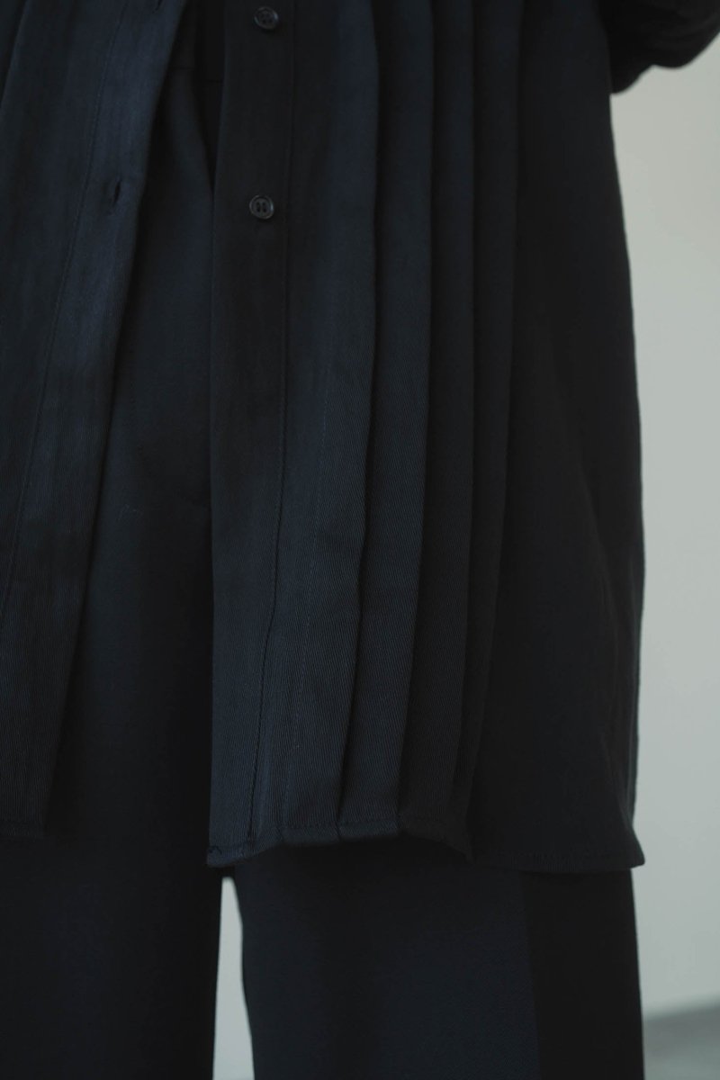 shirring shirt/black | KNUTH MARF