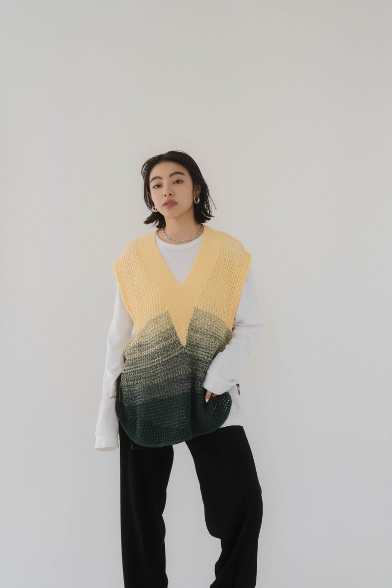side zip knit vest(unisex)/2color