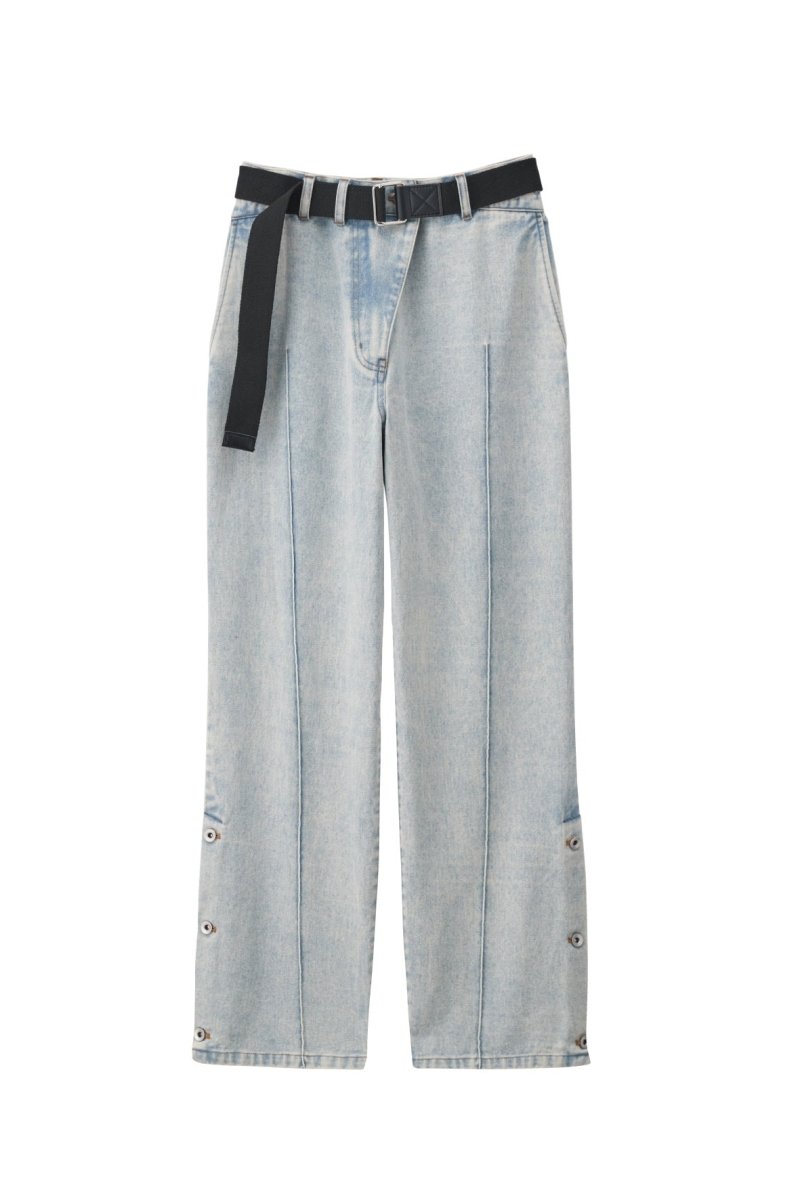 クヌースマーフ　slit belt slacks pants/denim