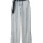 slit belt slacks pants/denim - KNUTH MARF