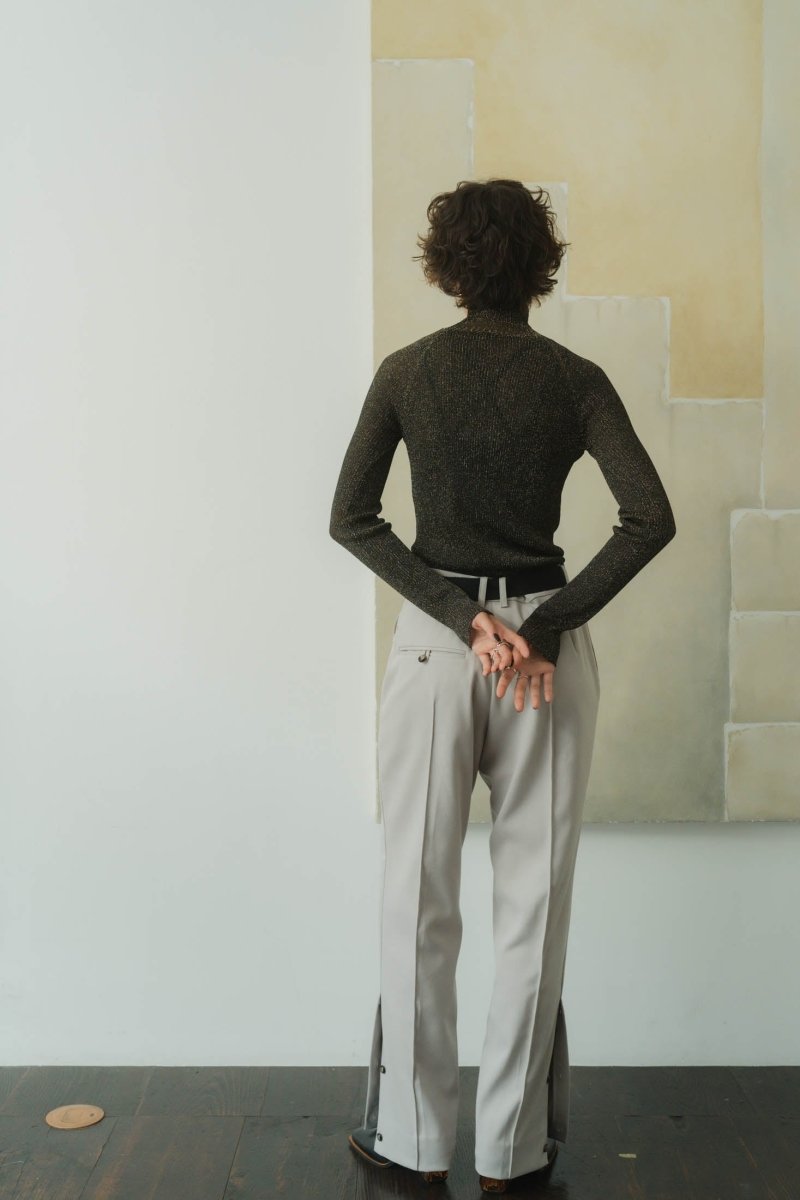 slit belt slacks pants/gray | KNUTH MARF