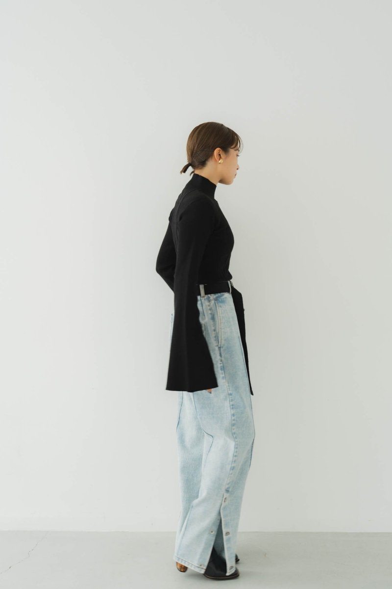 slit belt slacks pants/gray | KNUTH MARF