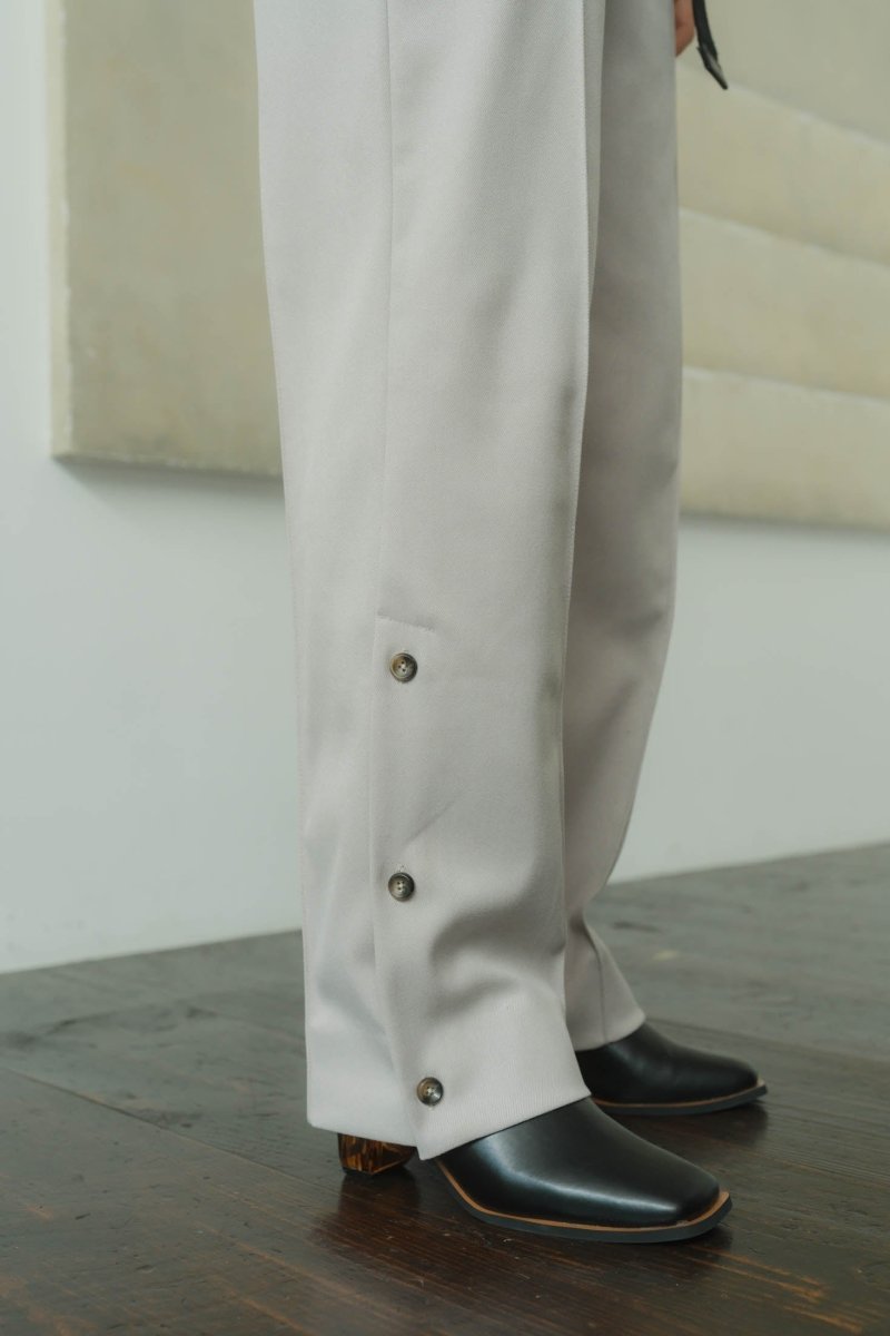 slit belt slacks pants/gray | KNUTH MARF