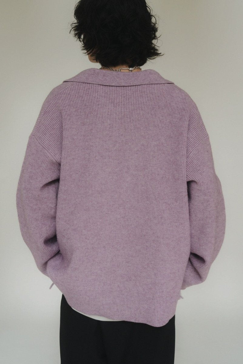 slit neck loose knit(unisex)/4color | KNUTH MARF