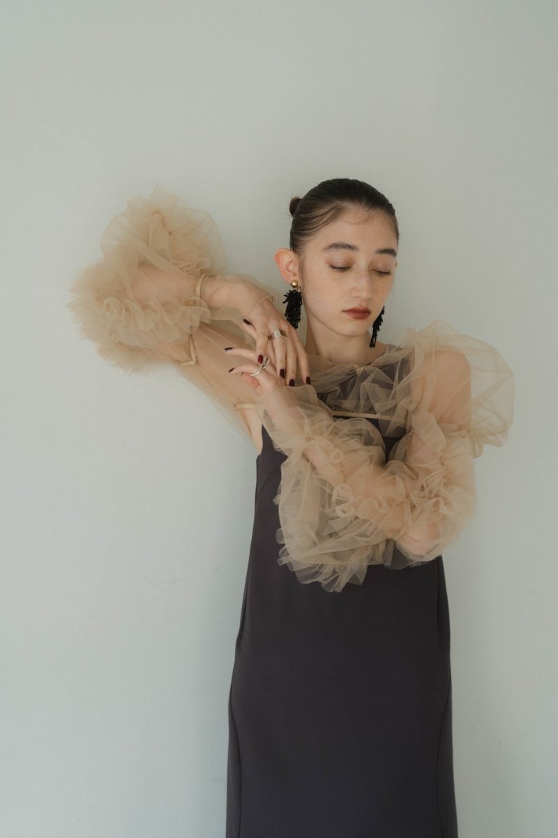 knuth marf tulle bolero one piece Mお呼ばれワンピース - www