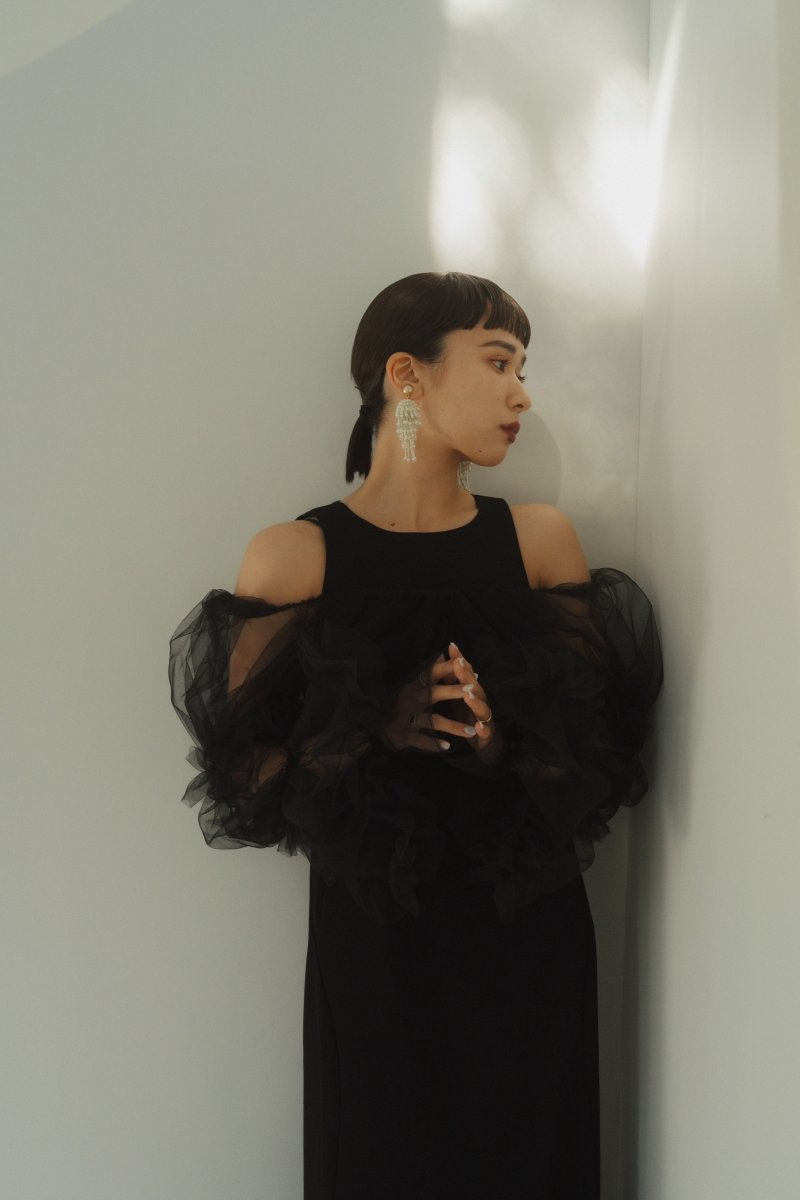 tulle bolero one piece/black | KNUTH MARF