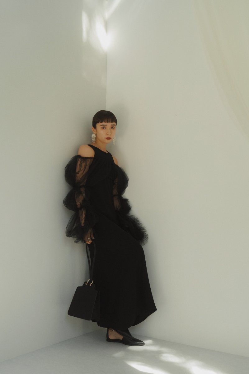 tulle bolero one piece/black | KNUTH MARF