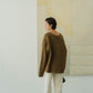 Uneck knit pullover(unisex)/khaki - KNUTH MARF