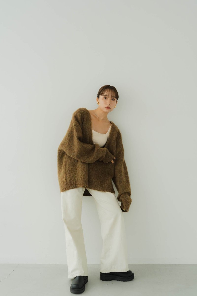 Uneck knit pullover(unisex)/khaki | KNUTH MARF
