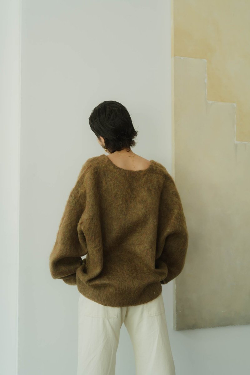knuth marf Uneck knit pullover khaki