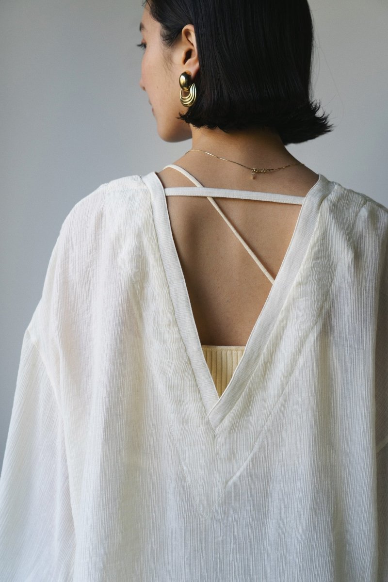 unique sheer loose tops/ivory - KNUTH MARF
