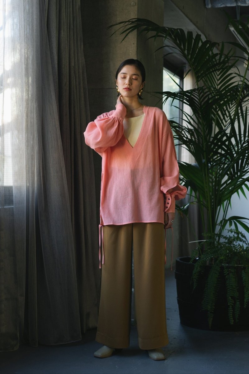 unique sheer loose tops/pink | KNUTH MARF